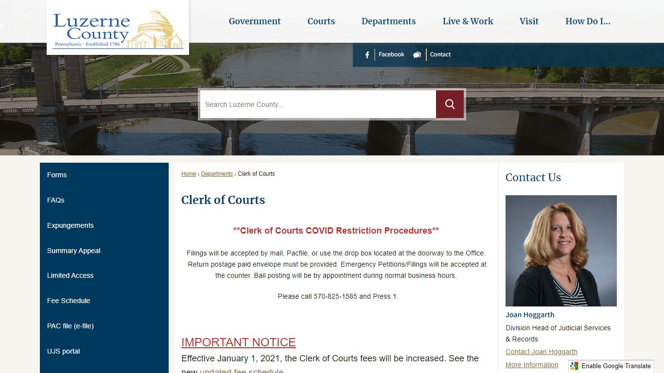 Clerk of Courts | Luzerne County, PA