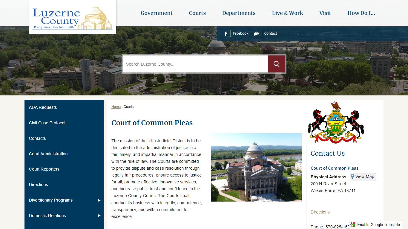 Court of Common Pleas | Luzerne County, PA